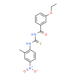 ChemSpider 2D Image | 3-Ethoxy-N-[(2-methyl-4-nitrophenyl)carbamothioyl]benzamide | C17H17N3O4S