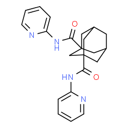 ChemSpider 2D Image | N,N'-Di(2-pyridinyl)-1,3-adamantanedicarboxamide | C22H24N4O2