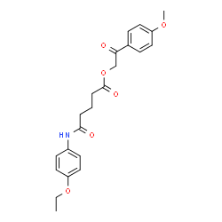 ChemSpider 2D Image | 2-(4-METHOXYPHENYL)-2-OXOETHYL 4-[(4-ETHOXYPHENYL)CARBAMOYL]BUTANOATE | C22H25NO6