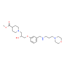 ChemSpider 2D Image | Methyl 1-{2-hydroxy-3-[3-({[3-(4-morpholinyl)propyl]amino}methyl)phenoxy]propyl}-4-piperidinecarboxylate | C24H39N3O5