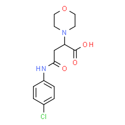 ChemSpider 2D Image | 4-[(4-Chlorophenyl)amino]-2-(4-morpholinyl)-4-oxobutanoic acid | C14H17ClN2O4