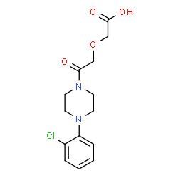 ChemSpider 2D Image | {2-[4-(2-Chlorophenyl)-1-piperazinyl]-2-oxoethoxy}acetic acid | C14H17ClN2O4