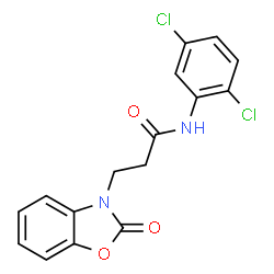 ChemSpider 2D Image | N-(2,5-Dichloro-phenyl)-3-(2-oxo-benzooxazol-3-yl)-propionamide | C16H12Cl2N2O3
