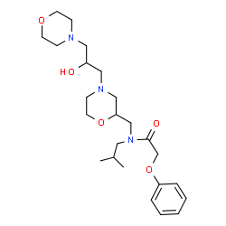 ChemSpider 2D Image | N-({4-[2-Hydroxy-3-(4-morpholinyl)propyl]-2-morpholinyl}methyl)-N-isobutyl-2-phenoxyacetamide | C24H39N3O5