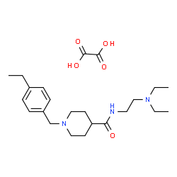 ChemSpider 2D Image | N-[2-(Diethylamino)ethyl]-1-(4-ethylbenzyl)-4-piperidinecarboxamide ethanedioate (1:1) | C23H37N3O5
