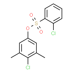 ChemSpider 2D Image | 4-Chloro-3,5-dimethylphenyl 2-chlorobenzenesulfonate | C14H12Cl2O3S