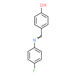 ChemSpider 2D Image | 4-{[(4-Fluorophenyl)imino]methyl}phenol | C13H10FNO