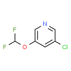 ChemSpider 2D Image | 3-Chloro-5-(difluoromethoxy)pyridine | C6H4ClF2NO