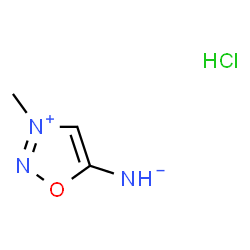 ChemSpider 2D Image | (3-Methyl-1,2,3-oxadiazol-3-ium-5-yl)azanide hydrochloride (1:1) | C3H6ClN3O