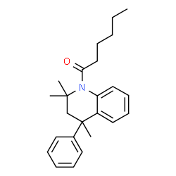 ChemSpider 2D Image | 1-(2,2,4-Trimethyl-4-phenyl-3,4-dihydro-1(2H)-quinolinyl)-1-hexanone | C24H31NO
