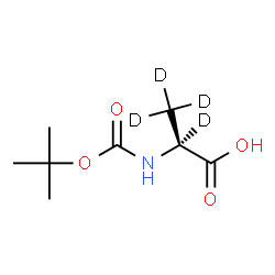 ChemSpider 2D Image | L-Alanine-2,3,3,3-d4-N-t-BOC | C8H11D4NO4