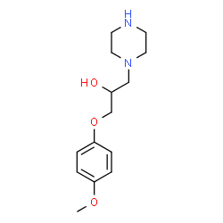 ChemSpider 2D Image | 1-(4-Methoxyphenoxy)-3-(1-piperazinyl)-2-propanol | C14H22N2O3