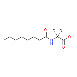 ChemSpider 2D Image | N-Octanoyl(2,2-~2~H_2_)glycine | C10H17D2NO3