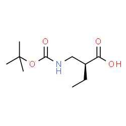 ChemSpider 2D Image | (2S)-2-{[(tert-butoxycarbonyl)amino]methyl}butanoic acid | C10H19NO4