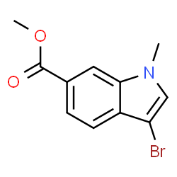 ChemSpider 2D Image | Methyl 3-bromo-1-methyl-1H-indole-6-carboxylate | C11H10BrNO2