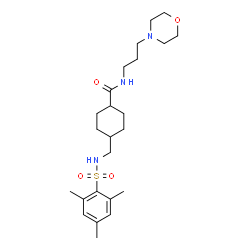 ChemSpider 2D Image | 4-{[(Mesitylsulfonyl)amino]methyl}-N-[3-(4-morpholinyl)propyl]cyclohexanecarboxamide | C24H39N3O4S
