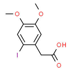 ChemSpider 2D Image | (2-Iodo-4,5-dimethoxyphenyl)acetic acid | C10H11IO4