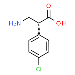 ChemSpider 2D Image | (2R)-3-Amino-2-(4-chlorophenyl)propanoic acid | C9H10ClNO2