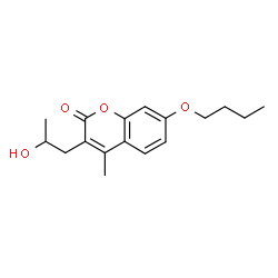 ChemSpider 2D Image | 7-Butoxy-3-(2-hydroxypropyl)-4-methyl-2H-chromen-2-one | C17H22O4