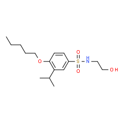 ChemSpider 2D Image | N-(2-Hydroxyethyl)-3-isopropyl-4-(pentyloxy)benzenesulfonamide | C16H27NO4S