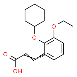 ChemSpider 2D Image | (2E)-3-[2-(Cyclohexyloxy)-3-ethoxyphenyl]acrylic acid | C17H22O4