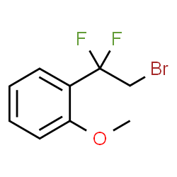 ChemSpider 2D Image | 1-(2-Bromo-1,1-difluoroethyl)-2-methoxybenzene | C9H9BrF2O
