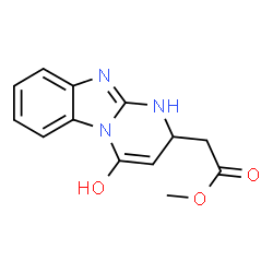 ChemSpider 2D Image | Methyl (4-hydroxy-1,2-dihydropyrimido[1,2-a]benzimidazol-2-yl)acetate | C13H13N3O3