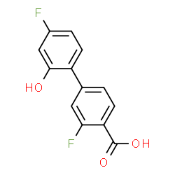 ChemSpider 2D Image | 3,4'-Difluoro-2'-hydroxy-4-biphenylcarboxylic acid | C13H8F2O3