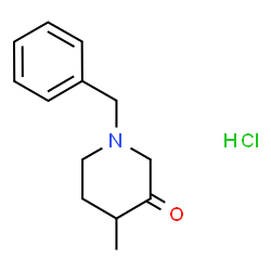 ChemSpider 2D Image | 1-Benzyl-4-methyl-piperidin-3-one hydrochloride | C13H18ClNO