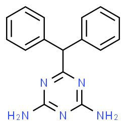 ChemSpider 2D Image | 6-(Diphenylmethyl)-1,3,5-triazine-2,4-diamine | C16H15N5