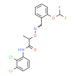 ChemSpider 2D Image | N-(2,3-Dichlorophenyl)-2-({[2-(difluoromethoxy)benzylidene]amino}oxy)propanamide | C17H14Cl2F2N2O3
