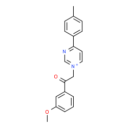 ChemSpider 2D Image | 1-[2-(3-Methoxyphenyl)-2-oxoethyl]-4-(4-methylphenyl)pyrimidin-1-ium | C20H19N2O2