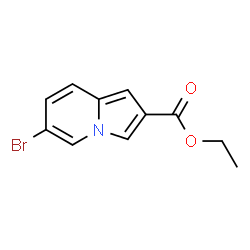 ChemSpider 2D Image | Ethyl 6-bromo-2-indolizinecarboxylate | C11H10BrNO2