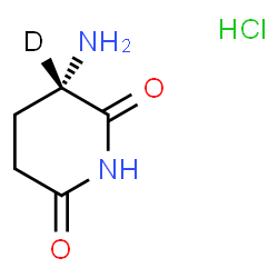 ChemSpider 2D Image | (3S)-3-Amino-2,6-(3-~2~H)piperidinedione hydrochloride (1:1) | C5H8DClN2O2