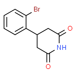 ChemSpider 2D Image | 4-(2-Bromophenyl)-2,6-piperidinedione | C11H10BrNO2