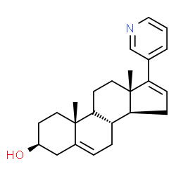 ChemSpider 2D Image | (3beta,9xi)-17-(3-Pyridinyl)androsta-5,16-dien-3-ol | C24H31NO