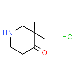 ChemSpider 2D Image | 3,3-Dimethylpiperidin-4-one hydrochloride | C7H14ClNO