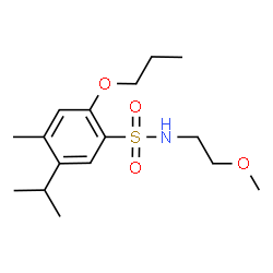 ChemSpider 2D Image | 5-Isopropyl-N-(2-methoxyethyl)-4-methyl-2-propoxybenzenesulfonamide | C16H27NO4S