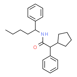 ChemSpider 2D Image | 2-Cyclopentyl-2-phenyl-N-(1-phenylpentyl)acetamide | C24H31NO