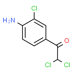 ChemSpider 2D Image | 1-(4-Amino-3-chlorophenyl)-2,2-dichloroethanone | C8H6Cl3NO