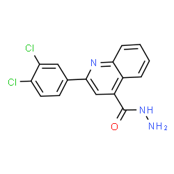 ChemSpider 2D Image | 2-(3,4-Dichlorophenyl)-4-quinolinecarbohydrazide | C16H11Cl2N3O