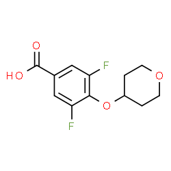 ChemSpider 2D Image | 3,5-Difluoro-4-(oxan-4-yloxy)benzoic acid | C12H12F2O4
