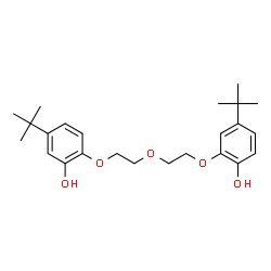 ChemSpider 2D Image | 2-(2-{2-[2-Hydroxy-4-(2-methyl-2-propanyl)phenoxy]ethoxy}ethoxy)-4-(2-methyl-2-propanyl)phenol | C24H34O5