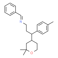 ChemSpider 2D Image | (E)-N-[3-(2,2-Dimethyltetrahydro-2H-pyran-4-yl)-3-(4-methylphenyl)propyl]-1-phenylmethanimine | C24H31NO
