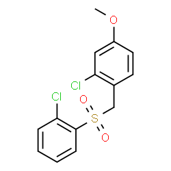 ChemSpider 2D Image | 2-Chloro-1-{[(2-chlorophenyl)sulfonyl]methyl}-4-methoxybenzene | C14H12Cl2O3S