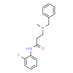 ChemSpider 2D Image | N~3~-Benzyl-N-(2-fluorophenyl)-N~3~-methyl-beta-alaninamide | C17H19FN2O