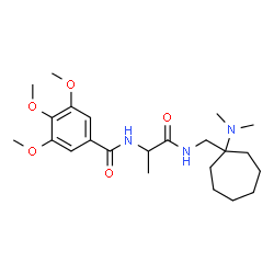 ChemSpider 2D Image | N-[1-({[1-(Dimethylamino)cycloheptyl]methyl}amino)-1-oxo-2-propanyl]-3,4,5-trimethoxybenzamide | C23H37N3O5