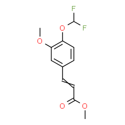 ChemSpider 2D Image | Methyl 3-[4-(difluoromethoxy)-3-methoxyphenyl]acrylate | C12H12F2O4