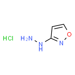 ChemSpider 2D Image | 3-Hydrazino-1,2-oxazole hydrochloride (1:1) | C3H6ClN3O