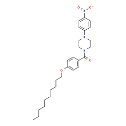 ChemSpider 2D Image | [4-(Decyloxy)phenyl][4-(4-nitrophenyl)-1-piperazinyl]methanone | C27H37N3O4